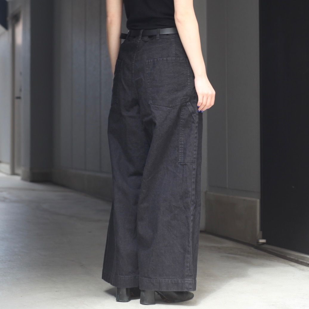 【残り一点】11.5ozペインターブラックデニムパンツ(ONE WASH)