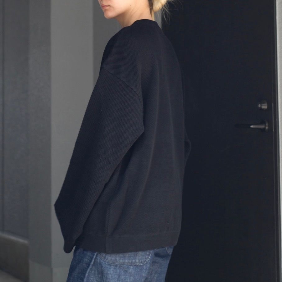 crepuscule Moss Stitch L/S Sweat [L.GRAY] - Fresh Service