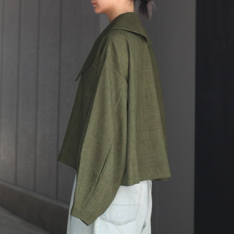 【残り一点】Big Asymmetry Collar Jacket - FREE SIZE