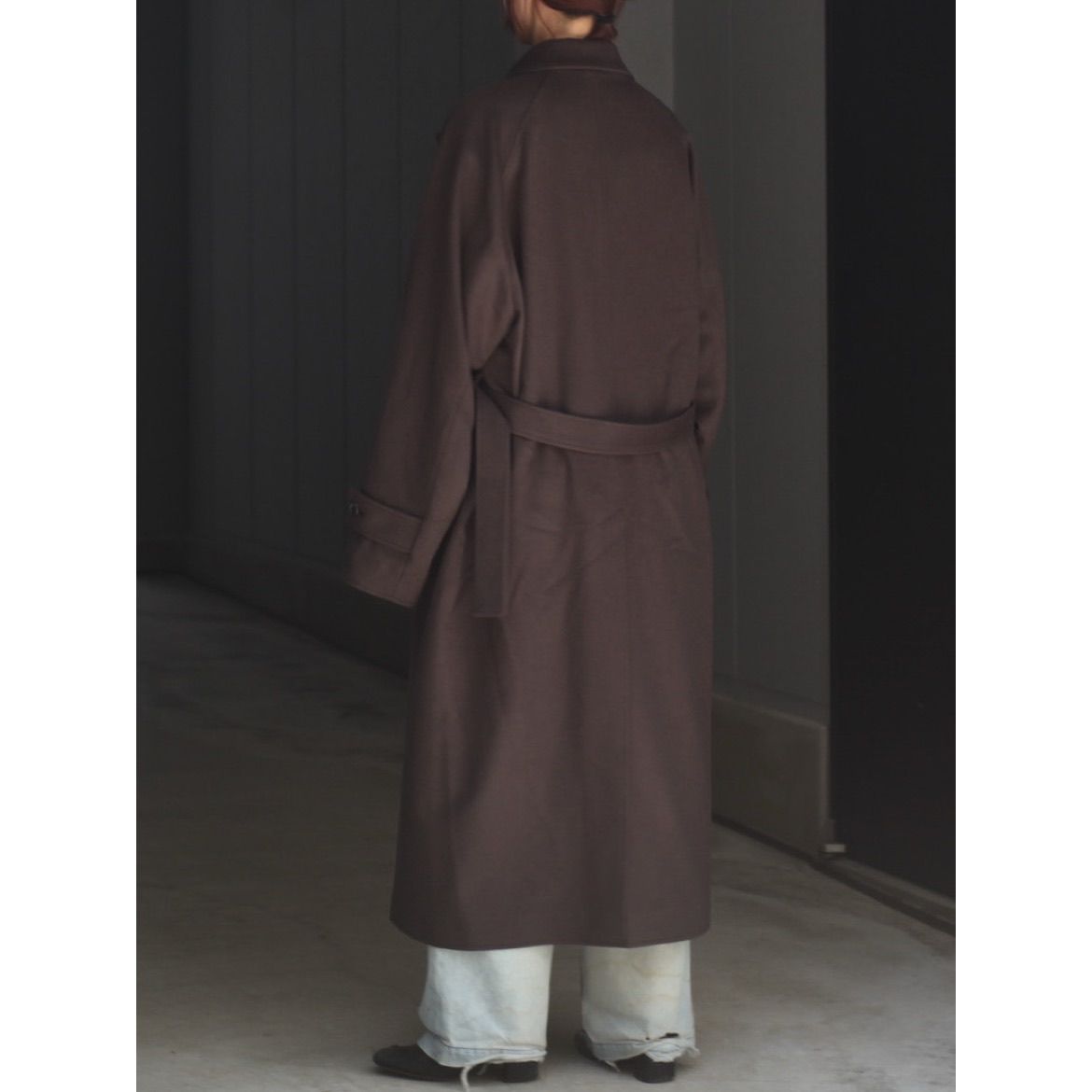 【残りわずか】Oversized Peak Lapel Coat(WOOL/CASHMERE)