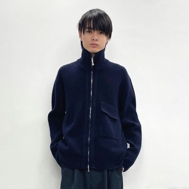【残り一点】Zip High Neck Knit