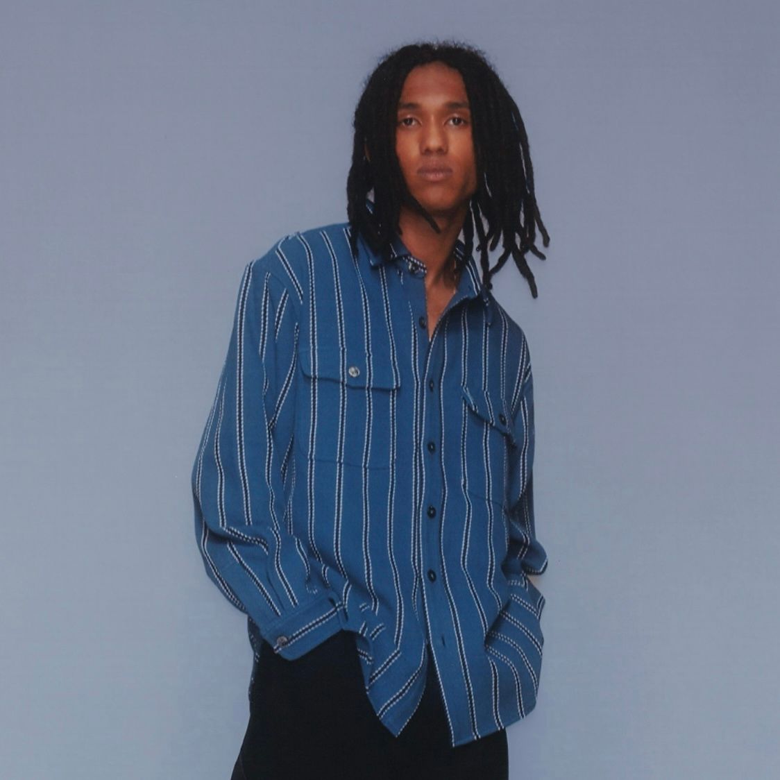 BoTT ボット JACQUARD STRIPE SHIRT 長袖シャツ XL BoTT ボットジャガードストライプシャツ