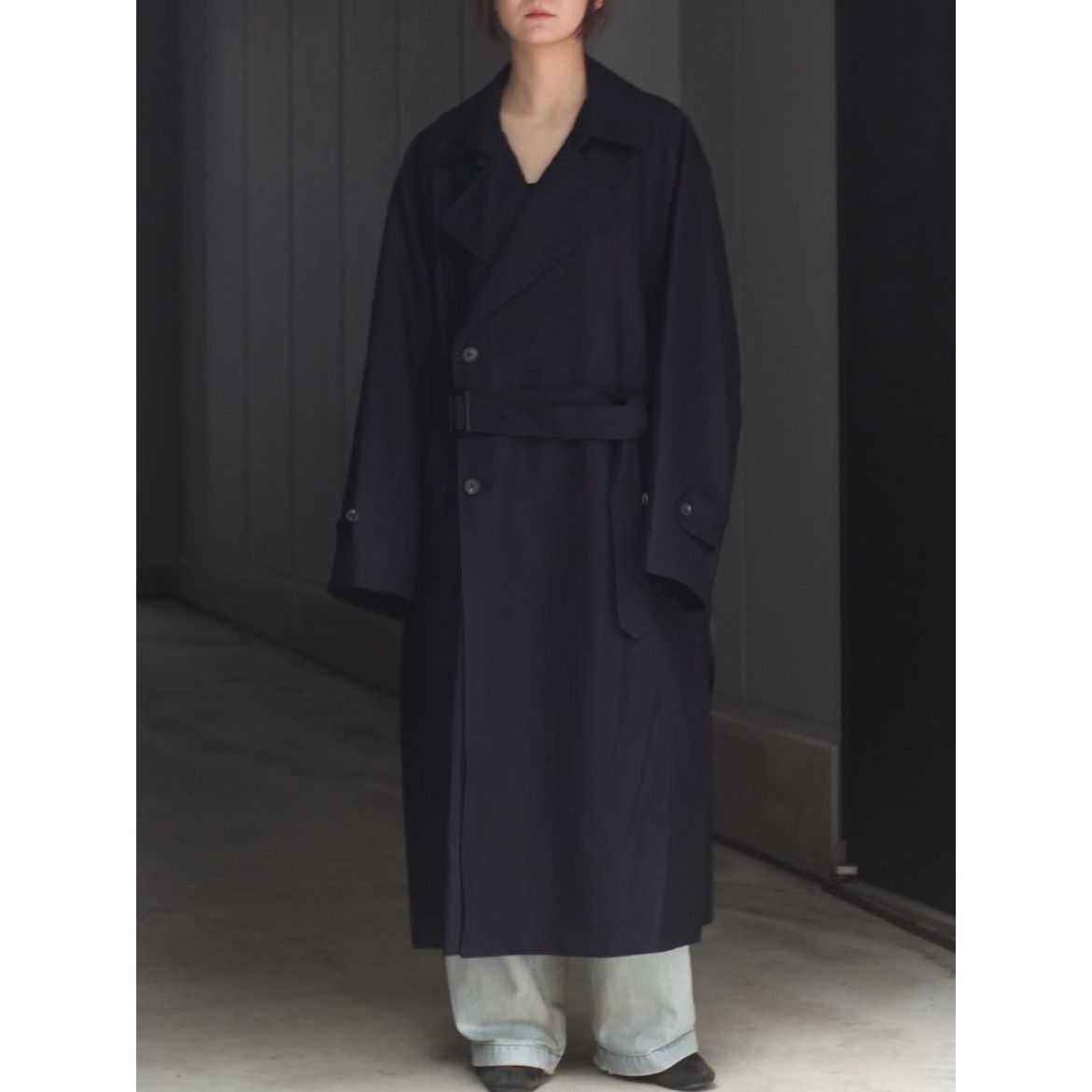 【残りわずか】Wool Flannel Oversized Double Breasted Coat
