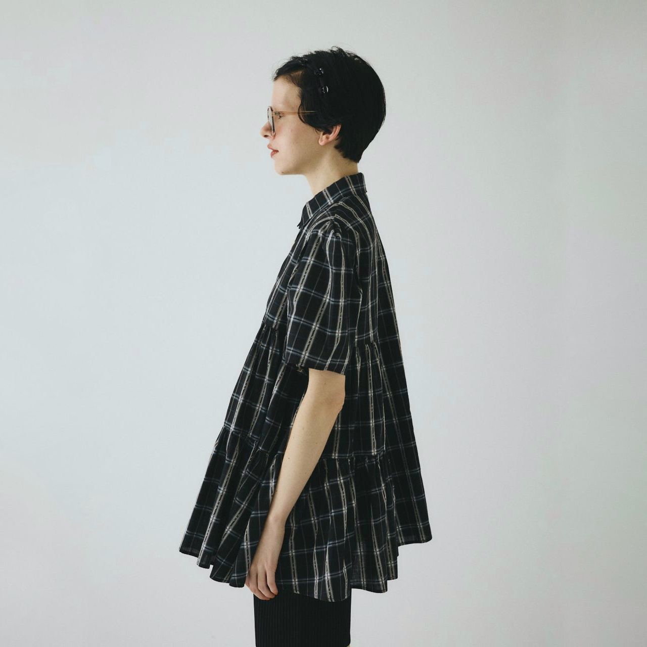 【残り一点】Side gather Aline blouse