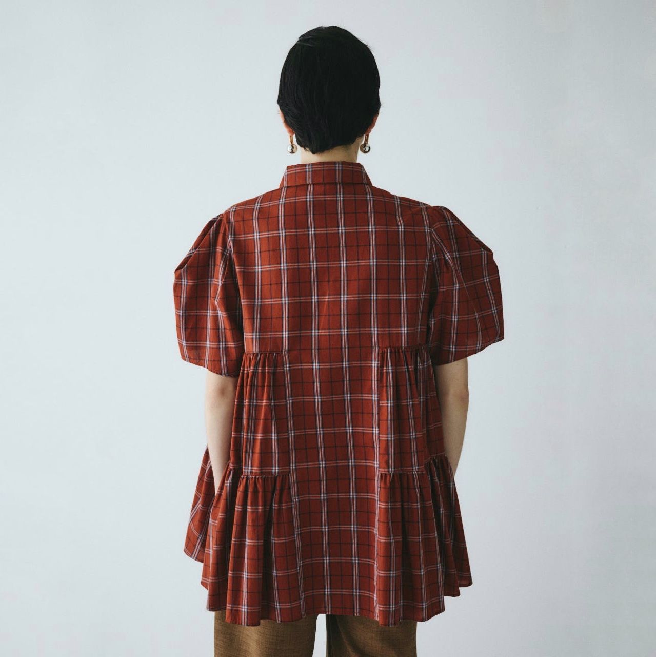 【残り一点】Side gather Aline blouse