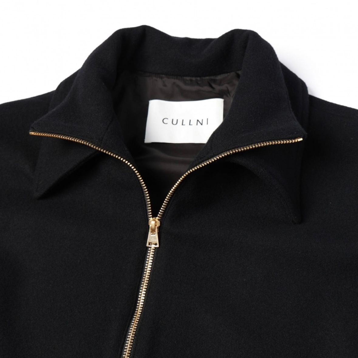 【残り一点】Lamb Wool Melton Double Collar Zip Up Jacket