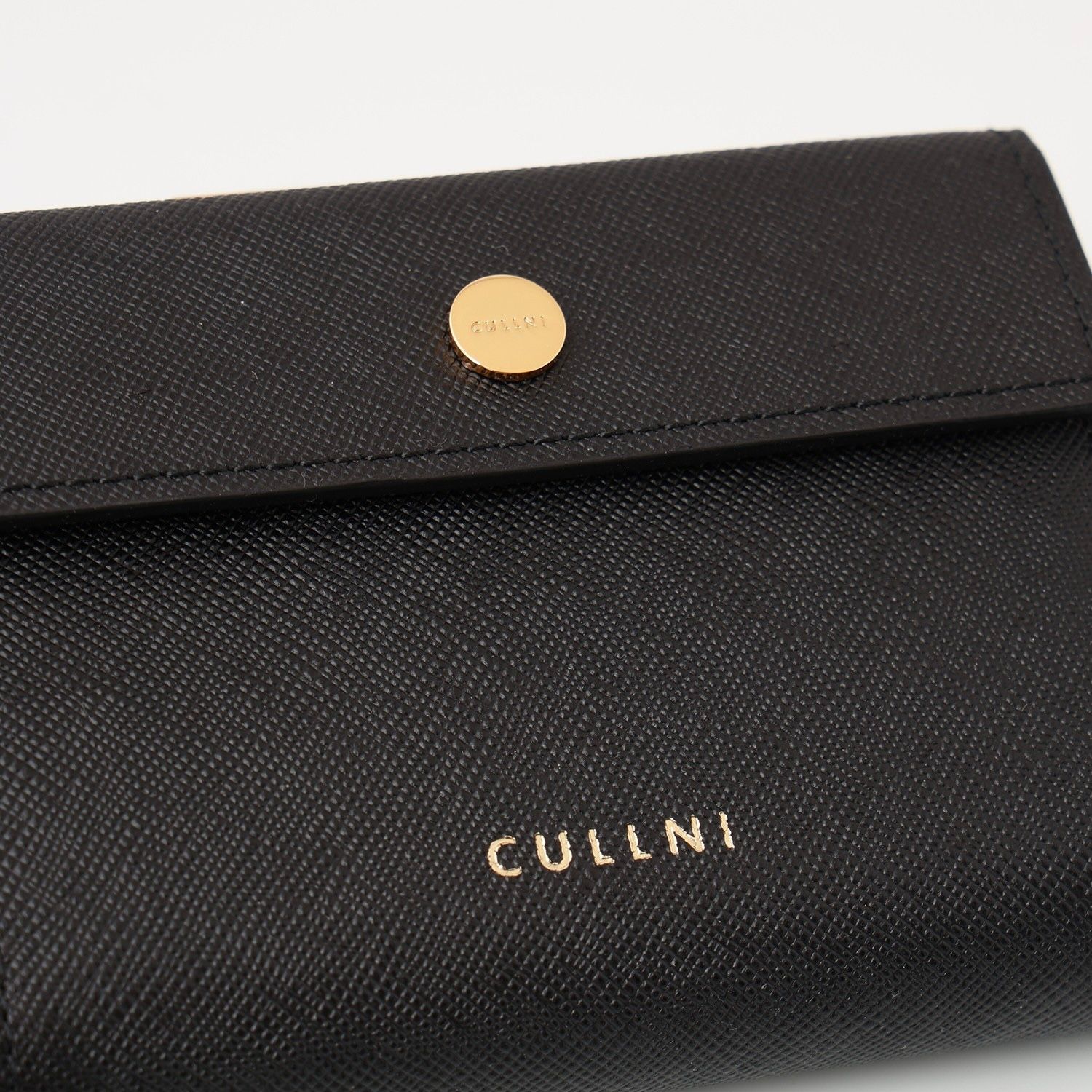 【残り一点】Leather Flap Mini Wallet with A Clasp