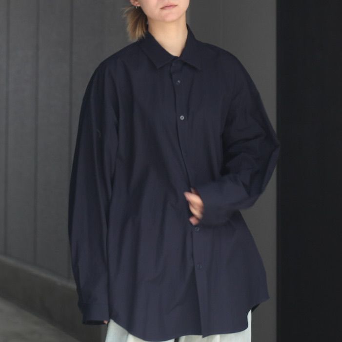 ATON - 【残り一点】Shrink Broad Oversized Shirt | ACRMTSM ONLINE STORE