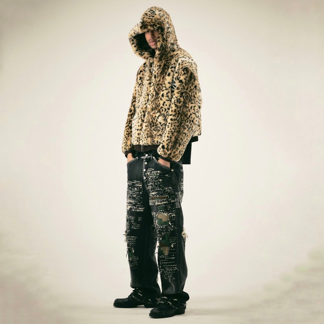 【残り一点】Leopard Fur Jacket