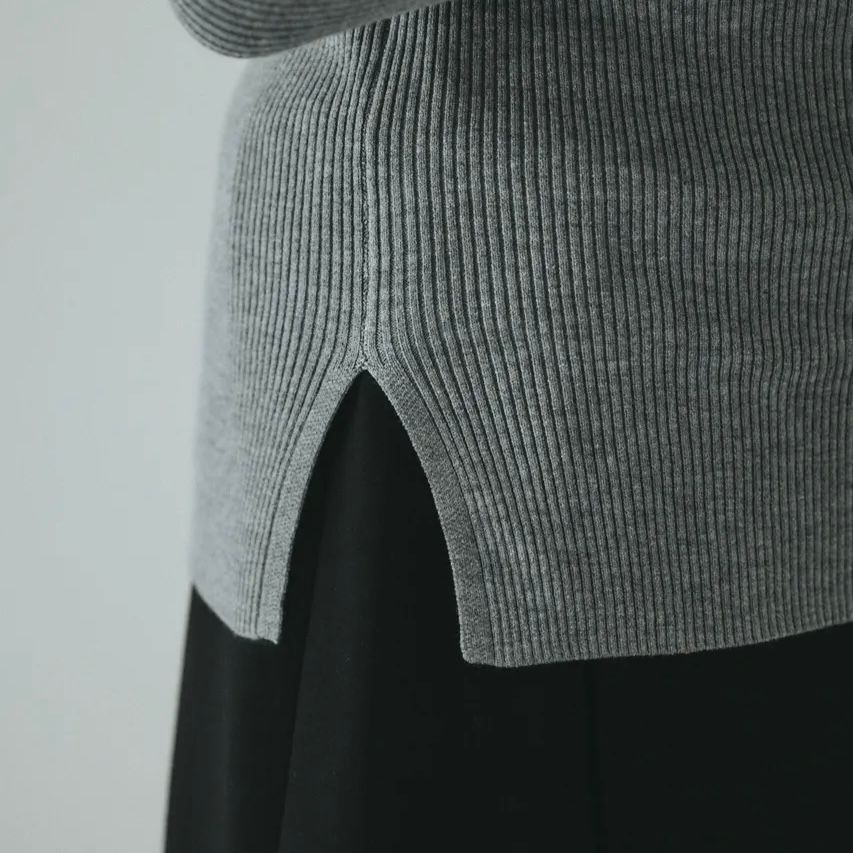 【残り一点】Border Double Cuff Knit Top