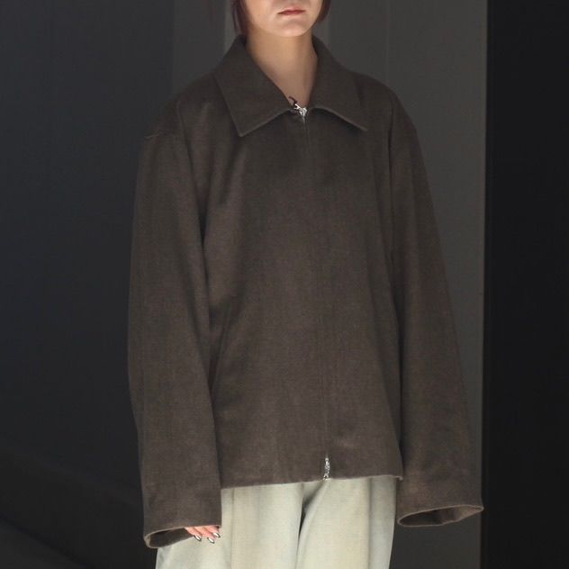 【残り一点】Wool Doeskin Zip Short Jacket