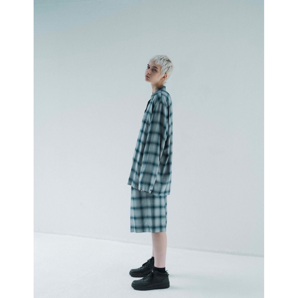 ESSAY - 【残り一点】Shadow Check Open Collar Shirt | ACRMTSM 