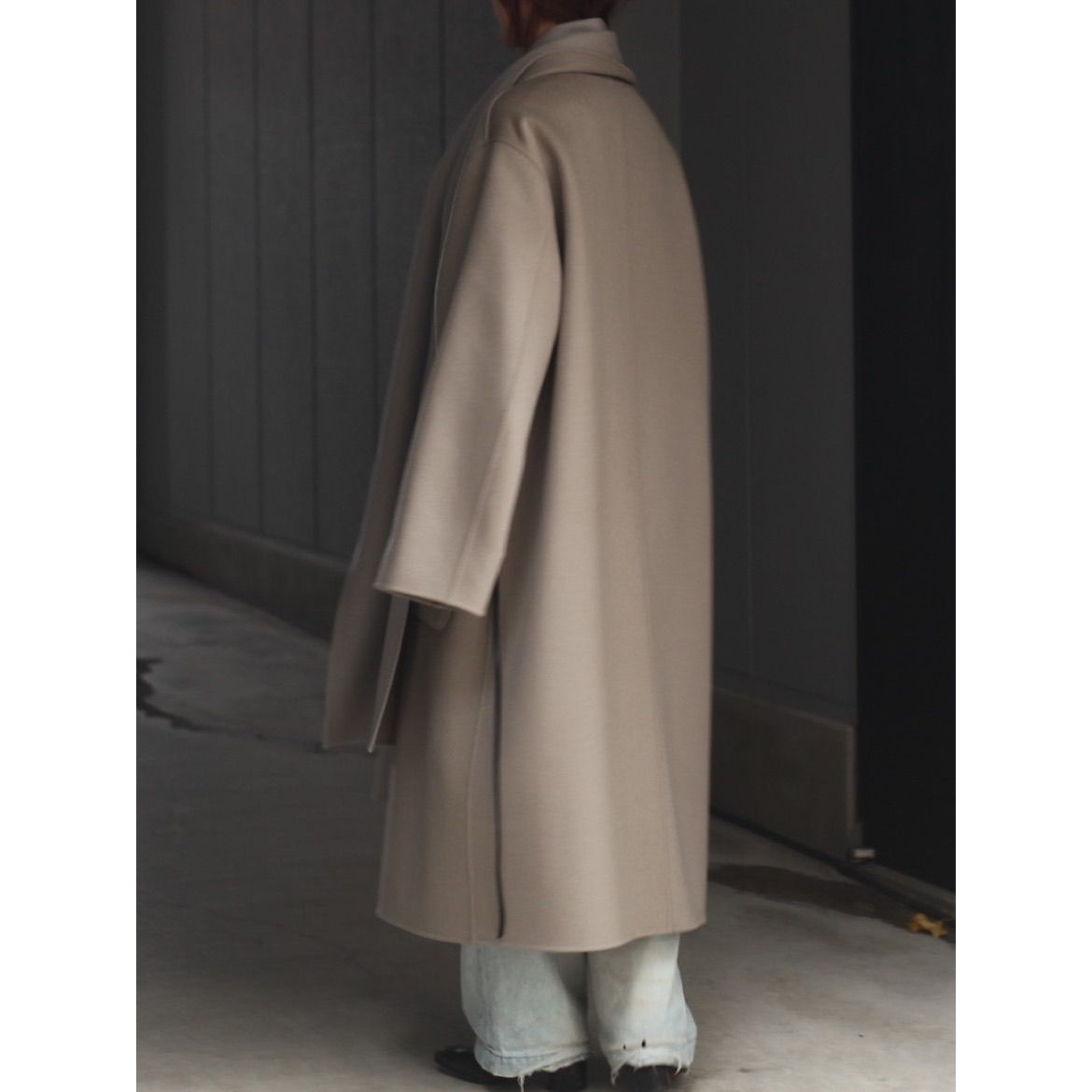 【残りわずか】Wool Cashmere Beaver Reversible Stole Coat
