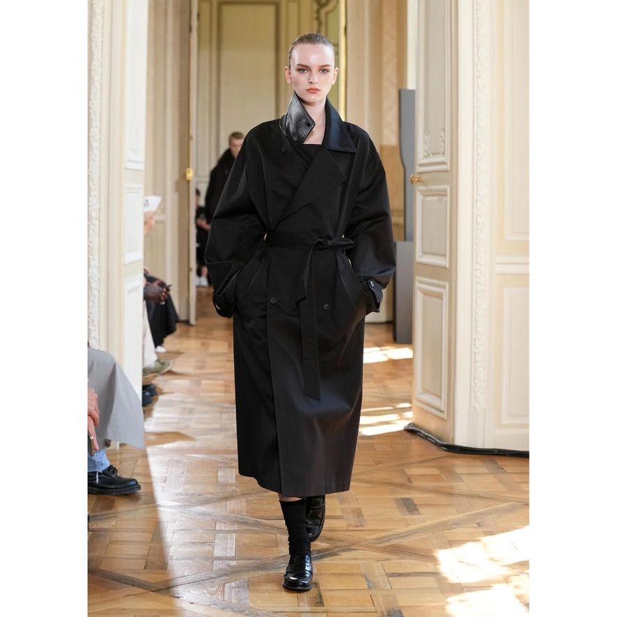 【残りわずか】Cotton Satin Oversized Double Breasted Coat