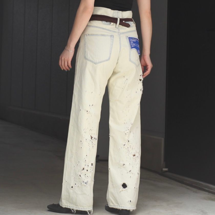 【残りわずか】Ice Wash W-Velt Super Damage St Denim