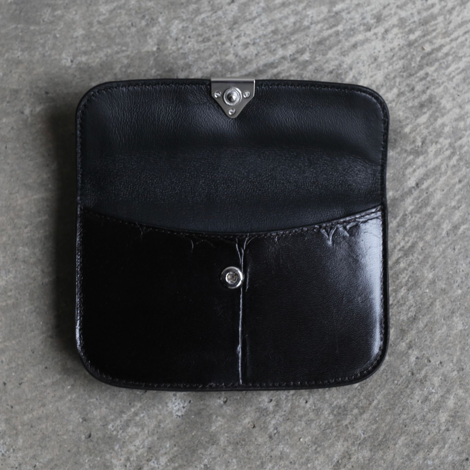 【残り一点】Soft Tab Card Holder Coin Purse(CROCO EMBOSSED)