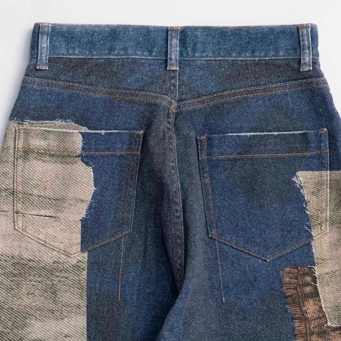 【残り一点】Patchwork Print Denim