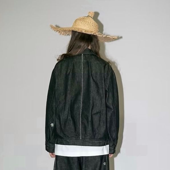 【残り一点】12.5OZデニムブルゾン(ONE WASH)