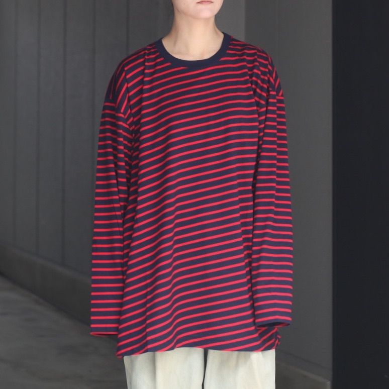 【残り一点】オーバーサイズボーダーL/S Tee