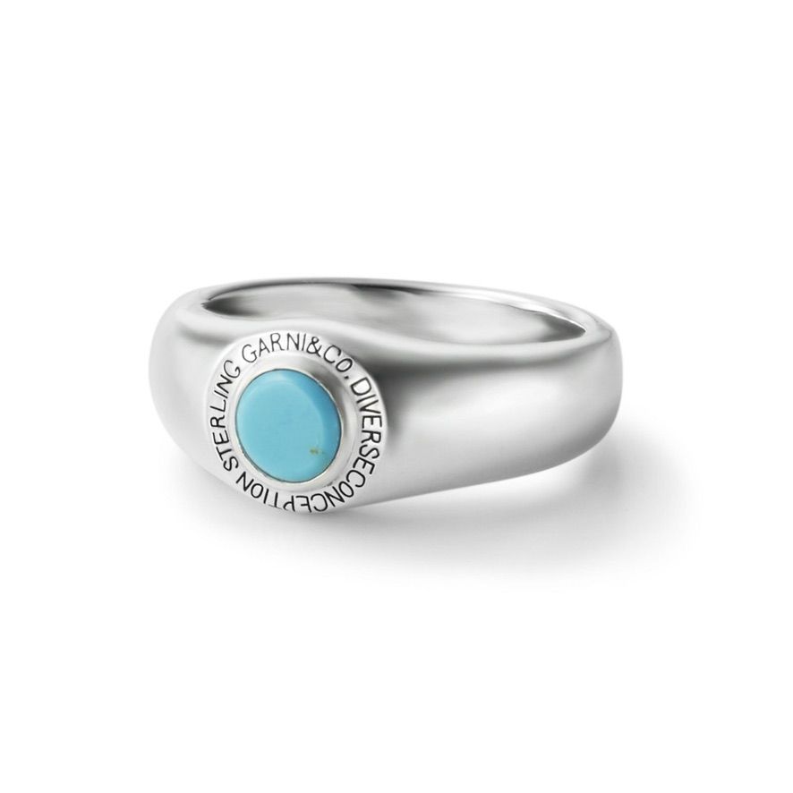 【お取り寄せ注文可能】Round Stone Ring_S(BLUE)