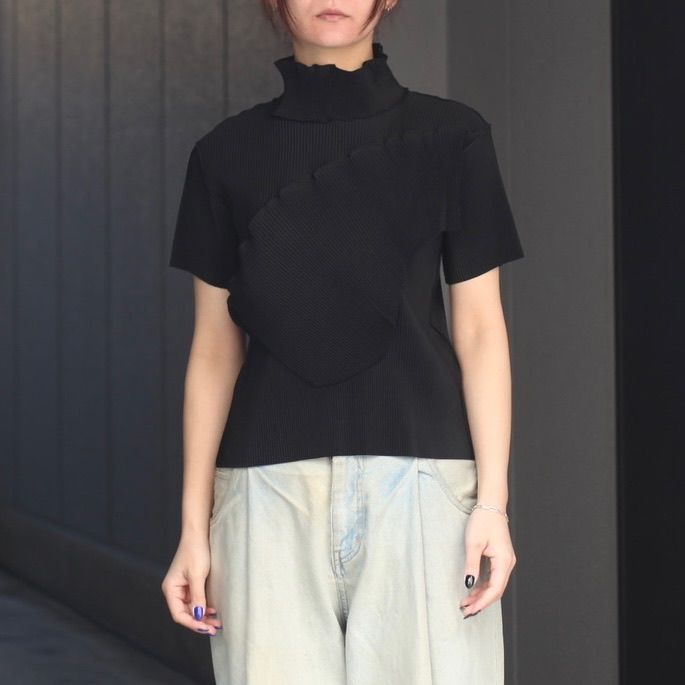 【残り一点】Todo Wave Top Short Sleeve Highneck