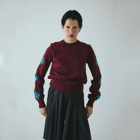 【残り一点】Neon Argyle Knit Tops