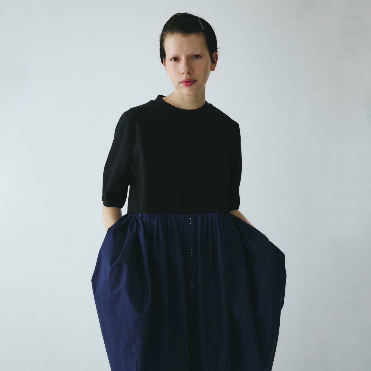 【残り一点】Cut Docking Shirt Dress