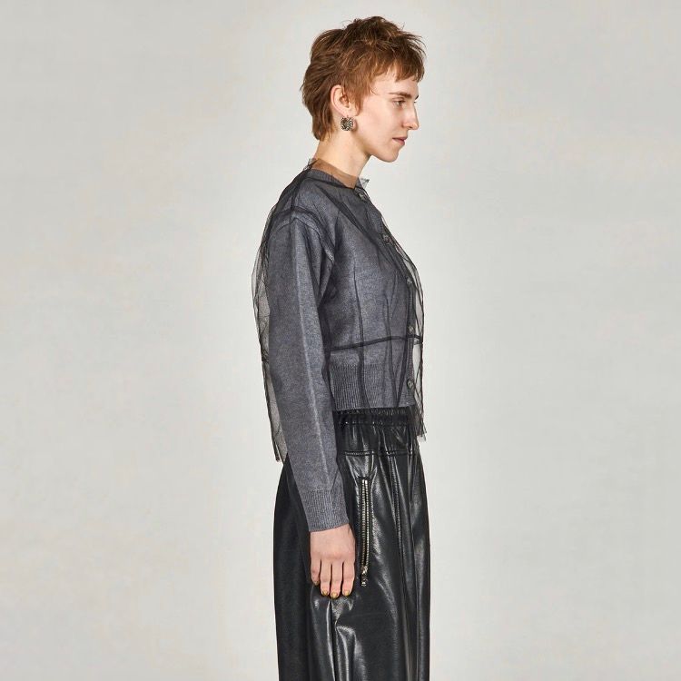 【残り一点】Reversible Tulle Knit Cardigan
