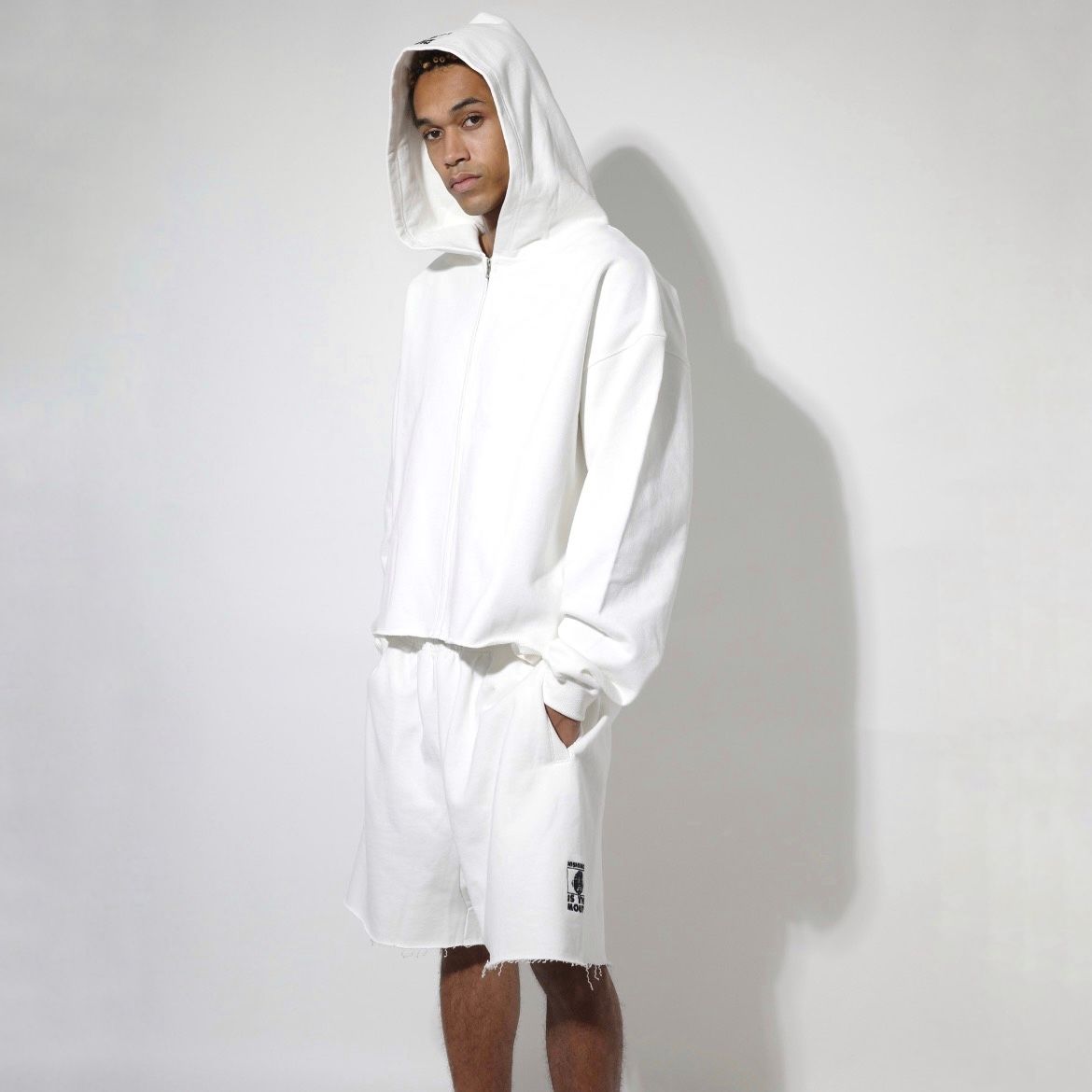 【残り一点】Cut Off Wide Zip Sweat Hoodie