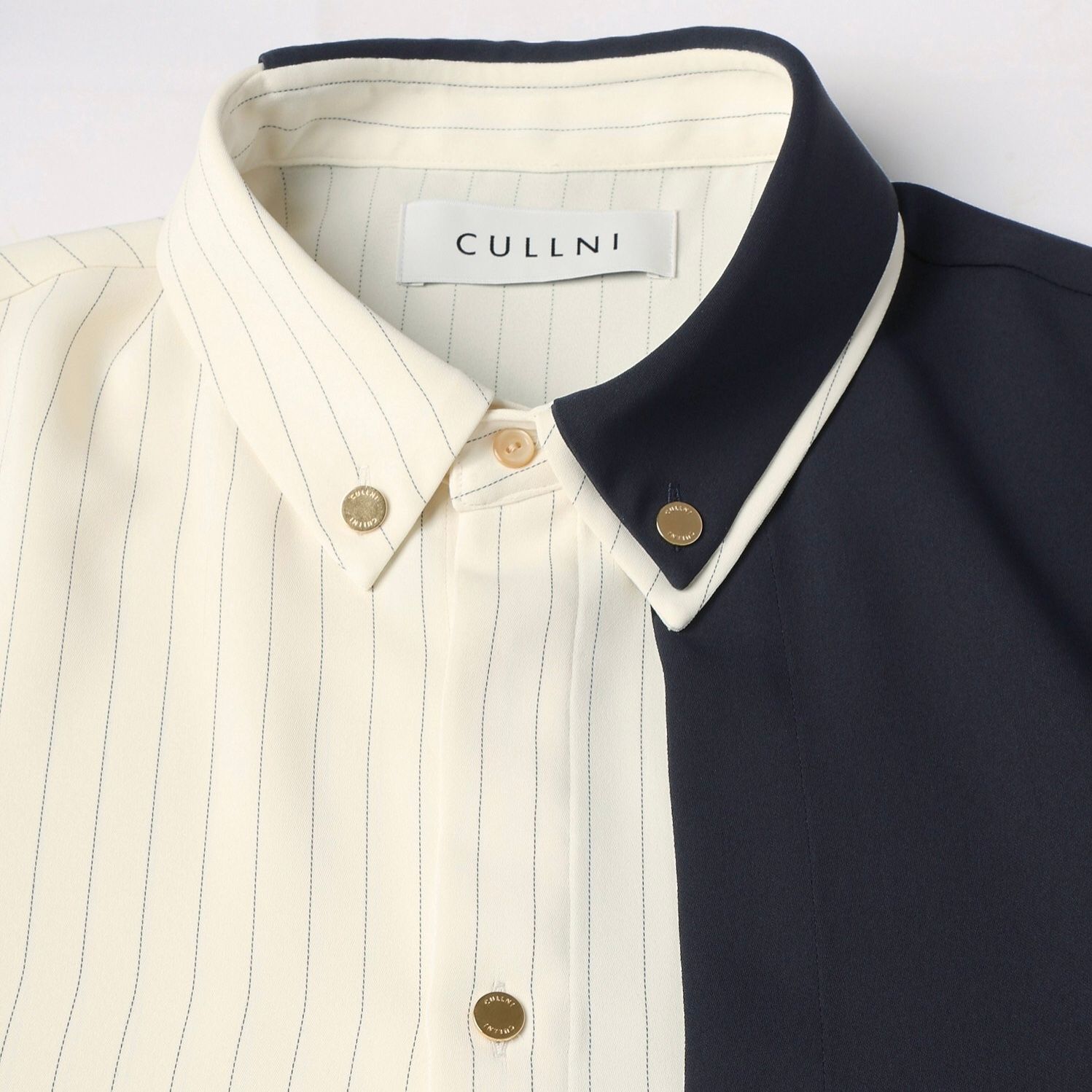 【残り一点】Double Cloth Layered Bi-Color Short Sleeve Shirt