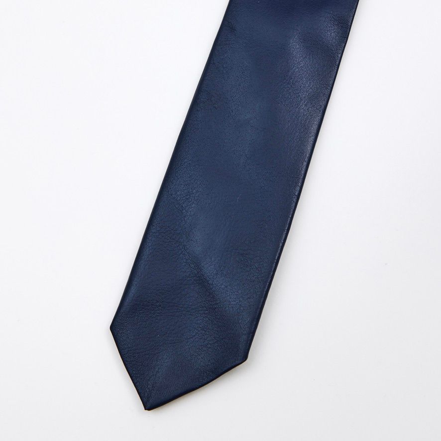 【残り一点】55mm Leather Tie(NAVY)