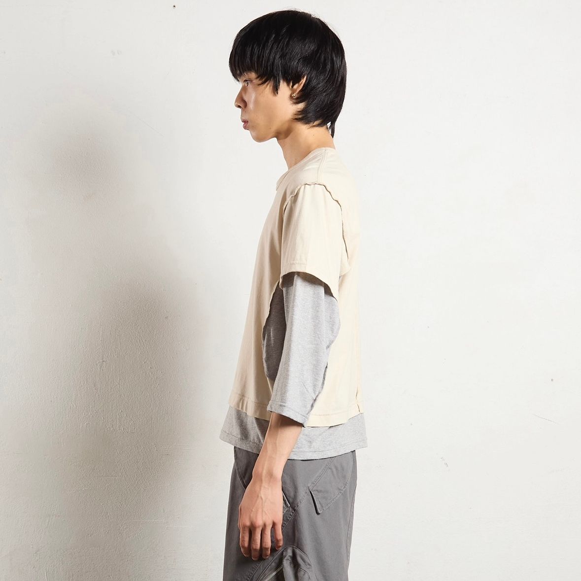 【残り一点】Double Layered 3/4 Sleeve T-Shirt