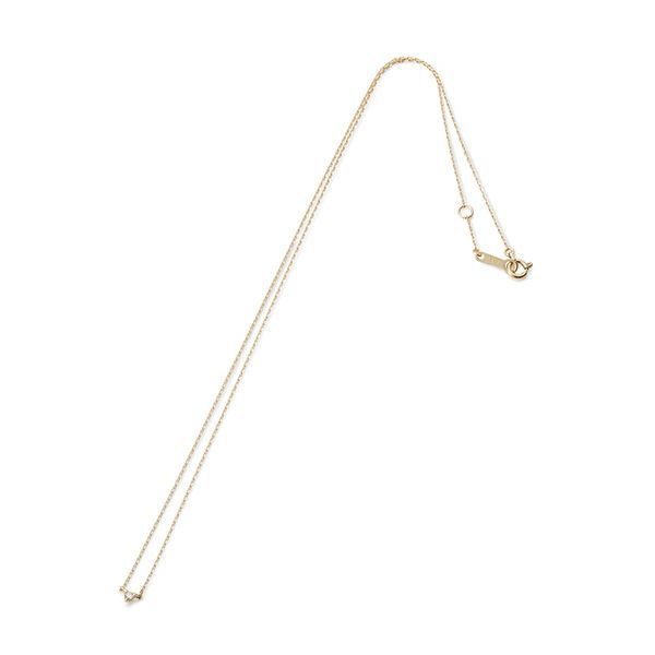 【お取り寄せ注文可能】K18 Triangle Dia Necklace(GOLD)