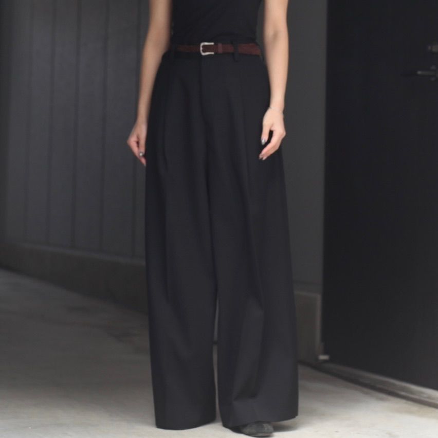 ssstein - 【残りわずか】Extra Wide Trousers(2/90 WOOL