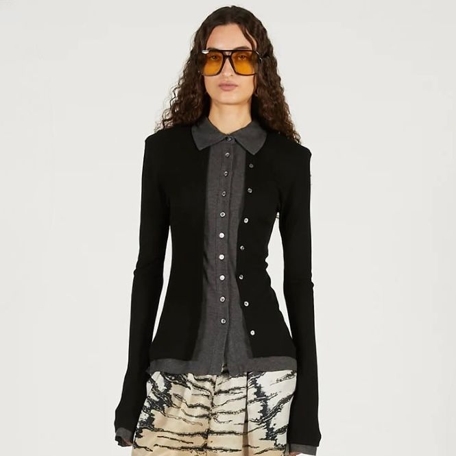 【残り一点】ダブルフロントジャージーシャツ