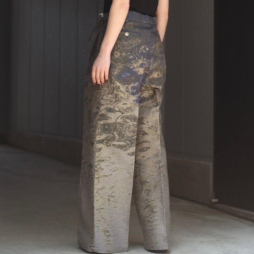 YOKE 23SS JACQUARD BELTED WIDE TROUSERS - メルカリ