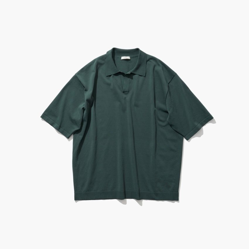 【残り一点】Fine Ice Cotton Skipper Polo Sweater