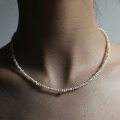 【お取り寄せ注文可能】Keshi Pearl Plate Necklace Choker