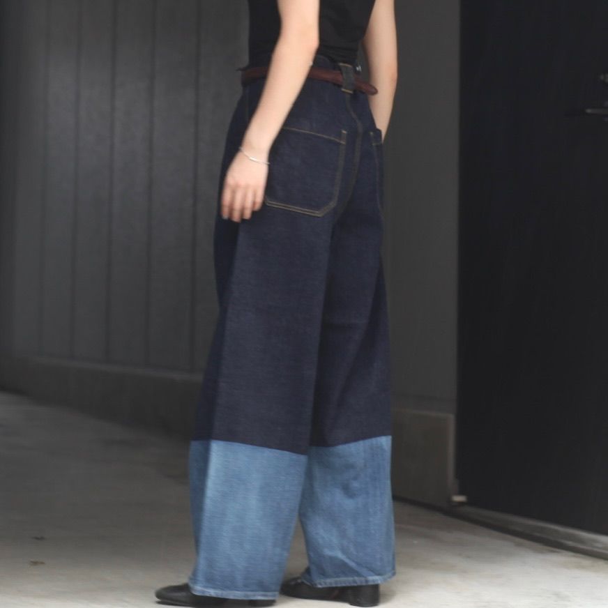 YOKE - 【残り一点】Laser Processed Denim Wide Leg Buggy Pants | ACRMTSM ONLINE  STORE