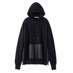 【残り一点】Leather Pocket Sweat Hoodie