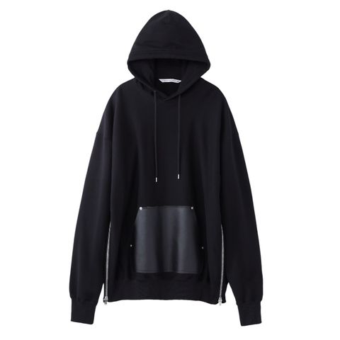 【残り一点】Leather Pocket Sweat Hoodie