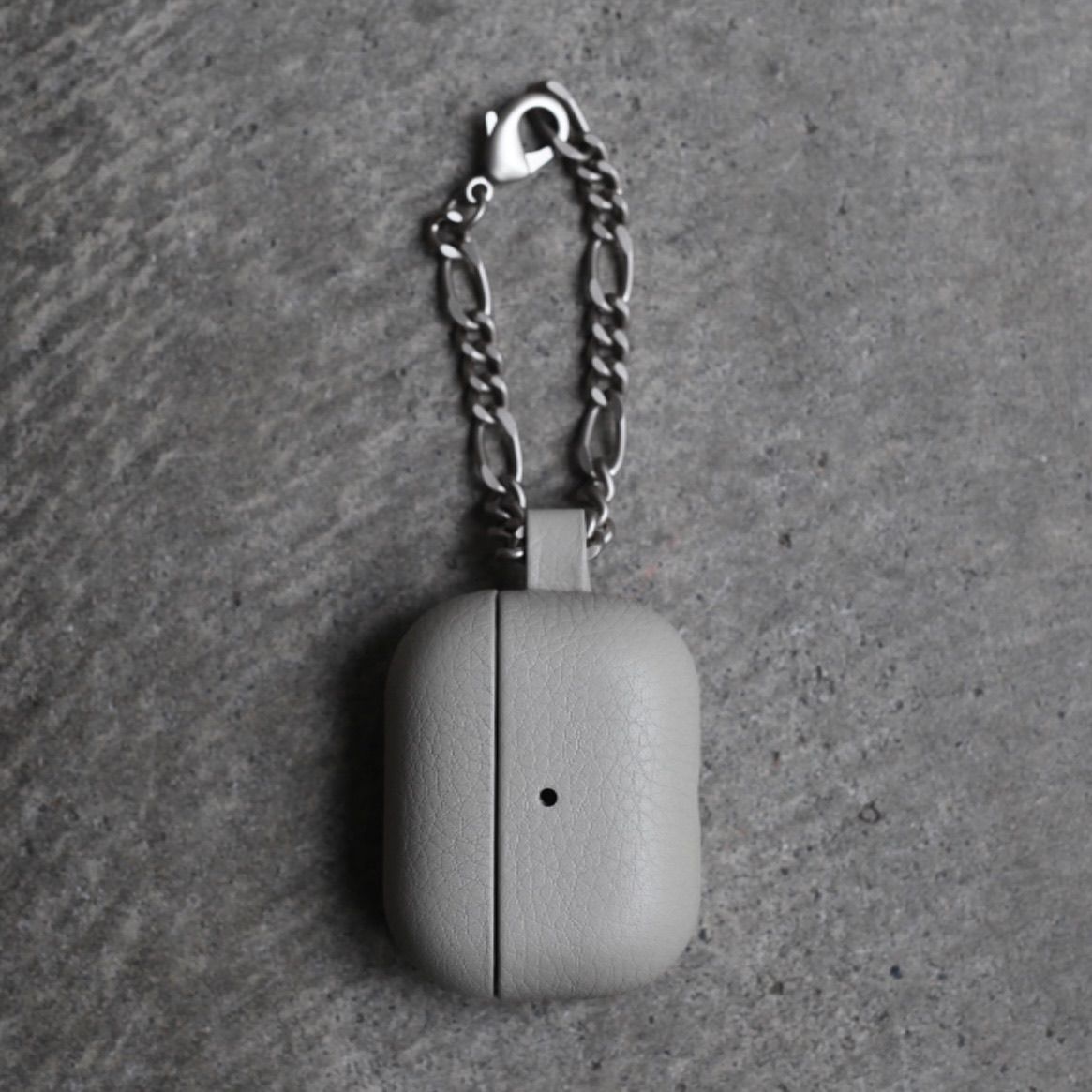 【残り一点】チェーン付レザーAir Pods Proケース(WHITE BEIGE)