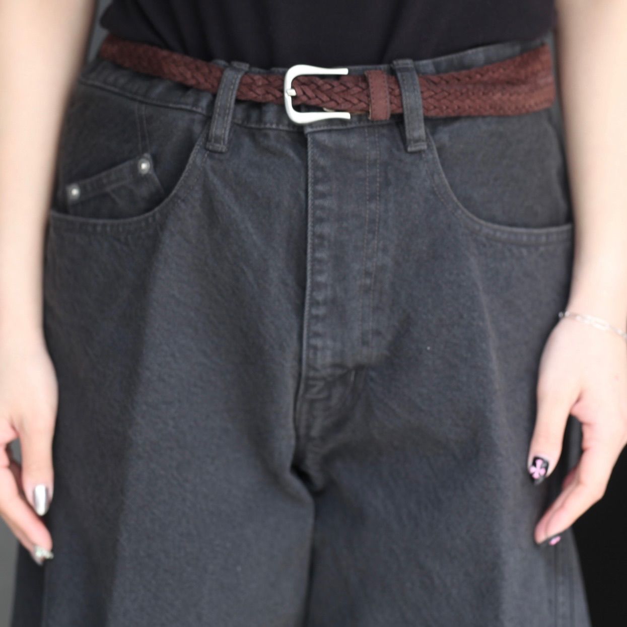 【残り一点】3D Twisted Wide Leg Jeans