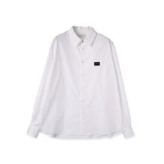 【残り一点】High Count Broadcloth Embroidery Patch Shirt