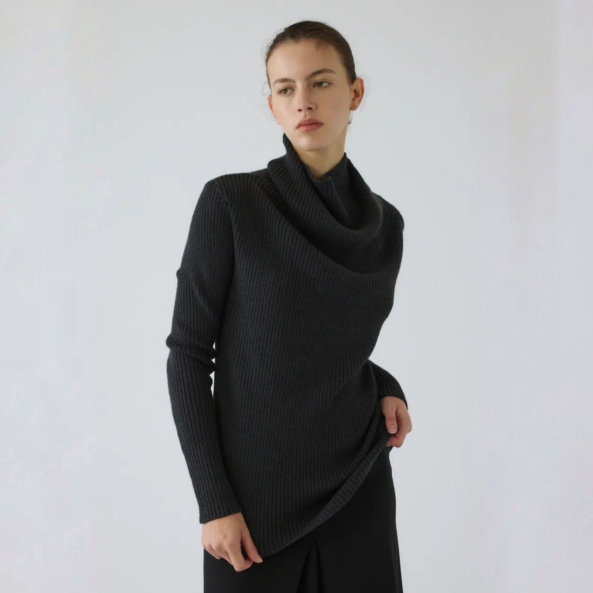 【残り一点】Back Shoulder Rib Knit Tops