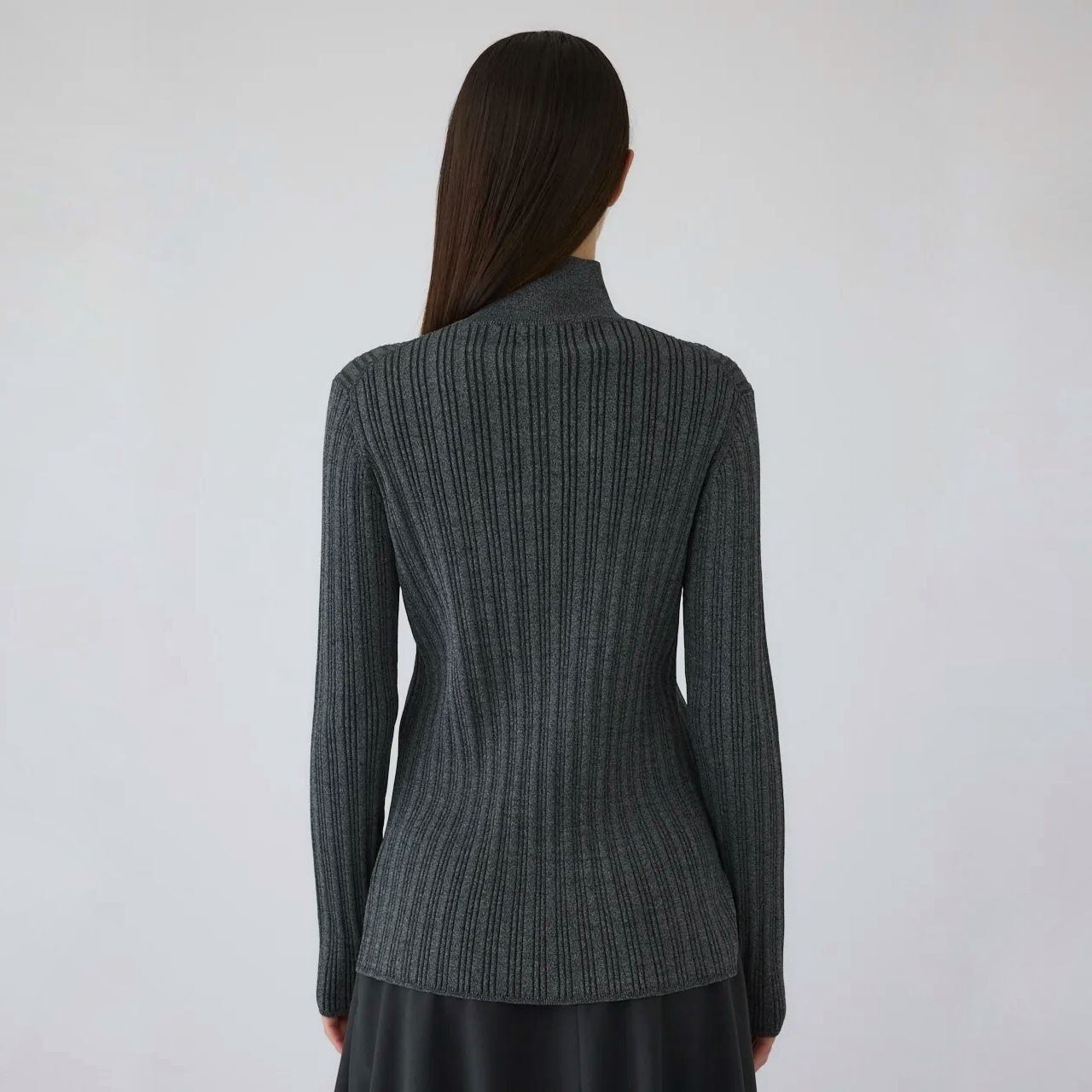 【残り一点】Open Collar Rib Knit Tops