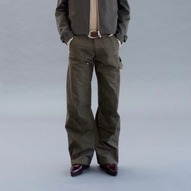 【残り一点】Curved Leg Double Knee Work Pants