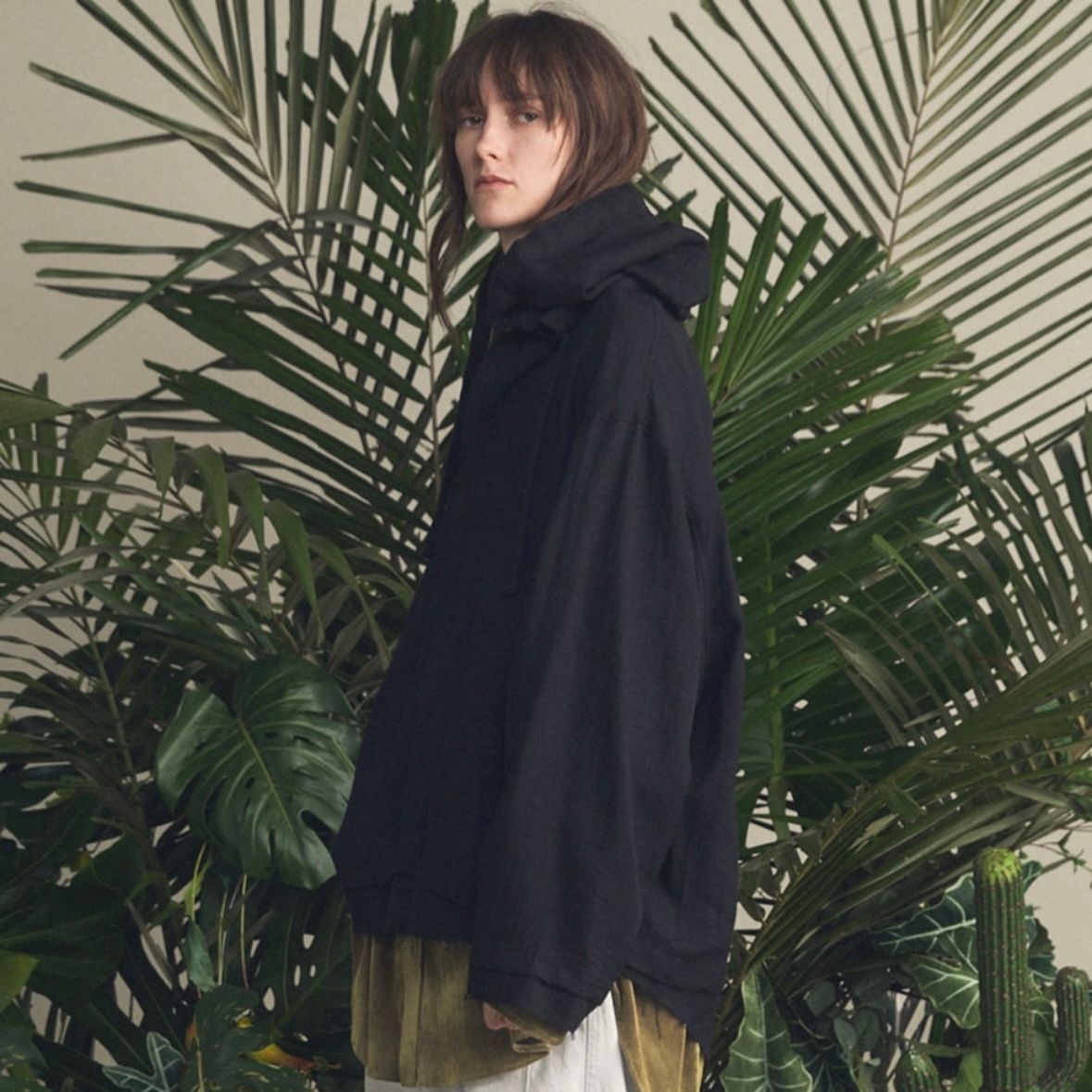 【残り一点】Deep Front Neck Prime-Over Mexican Shirt Hoodie