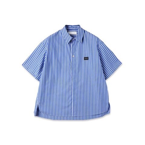 【残り一点】High Count Broad Embroidery Patch Short Sleeve Stripe Shirt