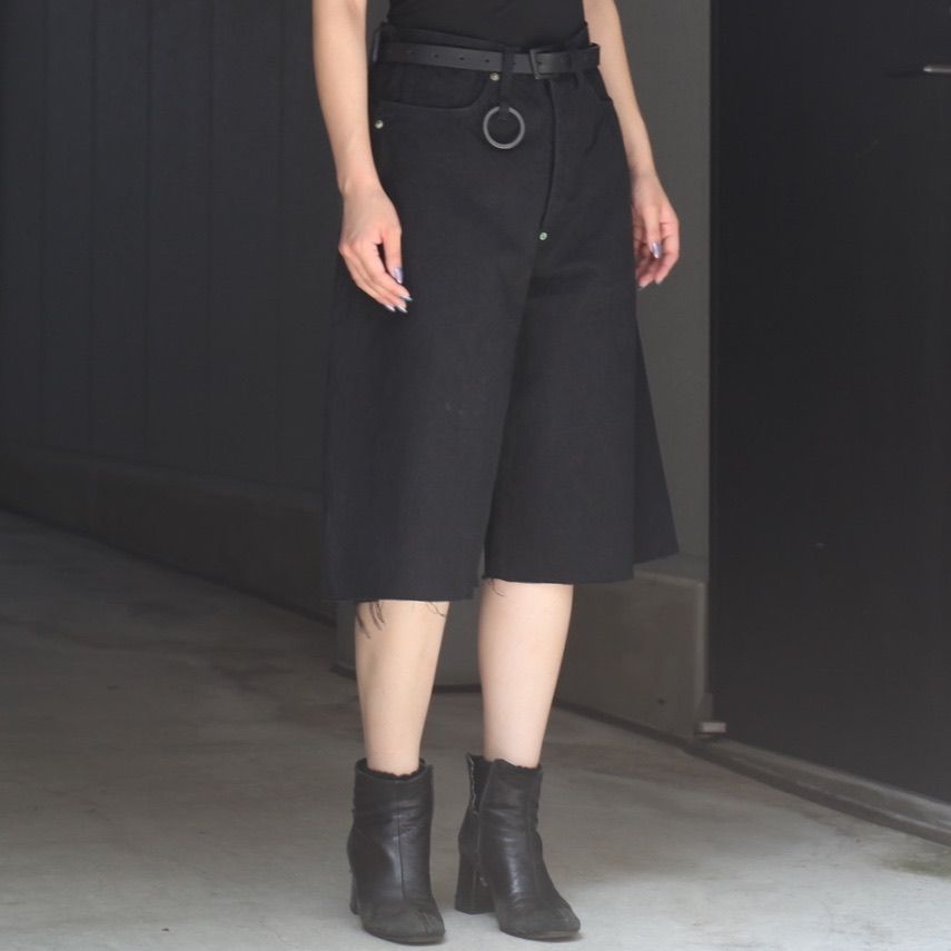 【残りわずか】Cut Off Heavy Short Wide Jeans(AGED CANVAS)